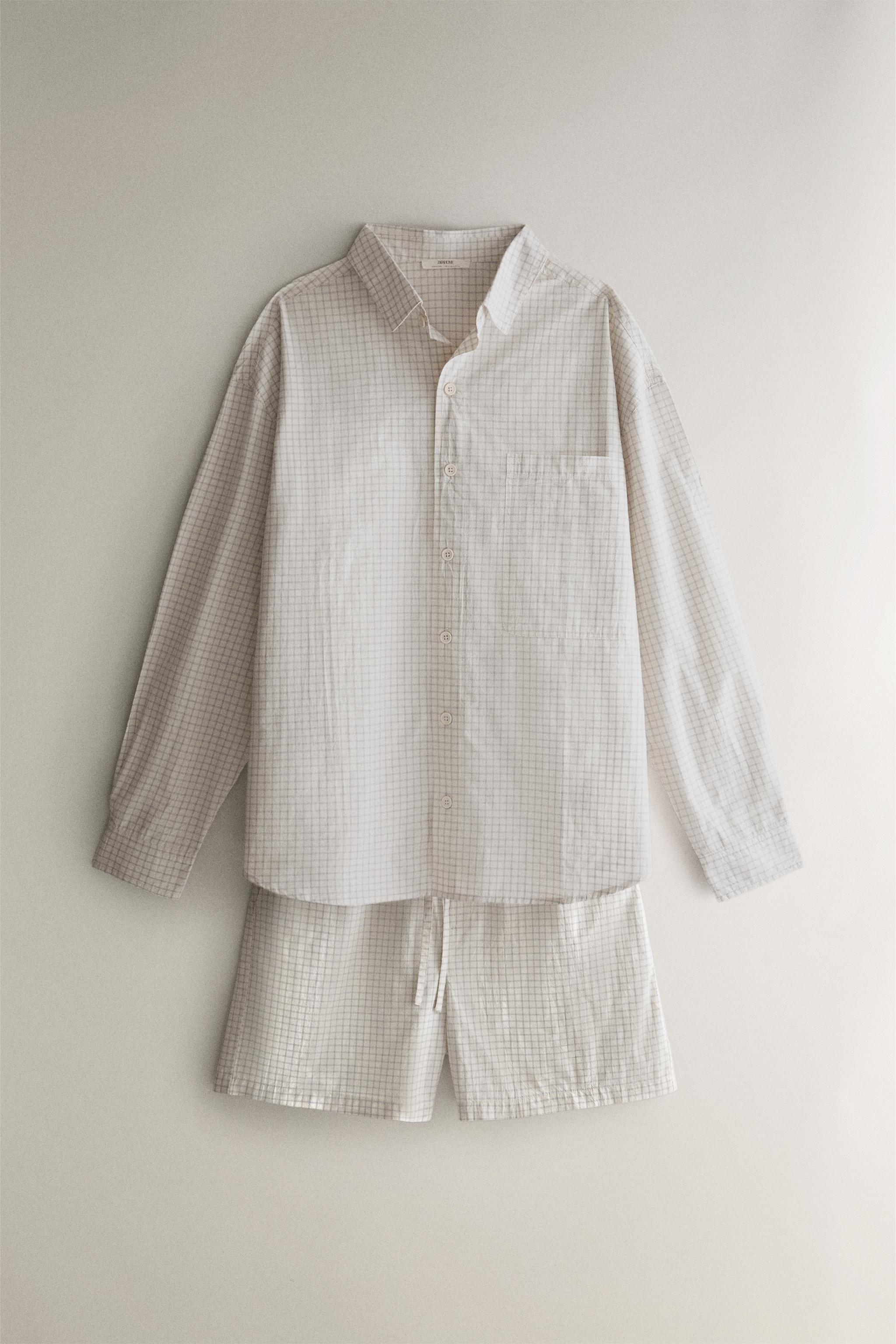 SHORT COTON À CARREAUX